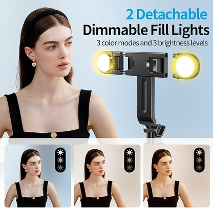 Mini Selfie Stick Tripod, Pocket Flex Tripod i-Phone Android Phone Grip, Portable Small Size Travel Compact Phone Selfie Stick with Remote, Handheld Metal Mount Live Streaming, Video Recording (A07-D)