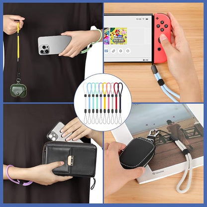 FrgKbTm Hand Wrist Strap Lanyard, Adjustable Nylon Colorful for Mobile Phone, Camara, USB Flash Drive, ID Name Tag Badge
