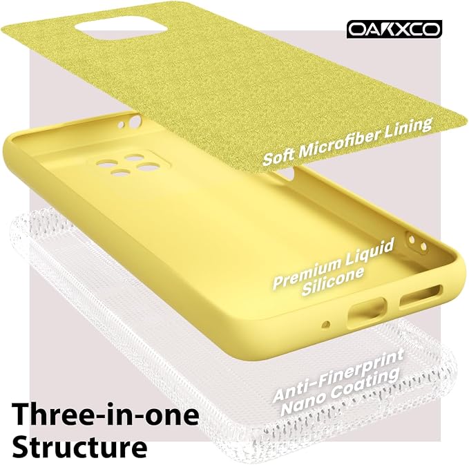 oakxco for Moto G Power 2021 Phone Case Liquid Silicone, Cute Thin Slim Soft Rubber TPU Plain Smooth Gel Cover for Women Girl, Matte Solid Protective & Shockproof,Yellow