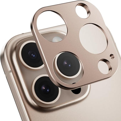 SWITCHEASY LenShield Aluminum Alloy Camera Lens Protector for 2024 iPhone 16 6.3" Pro, 16 6.9" Pro Max - Rosé Gold