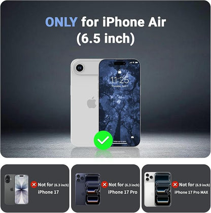 jaroco Magnetic for iPhone Air Case, [Compatible with MagSafe][Military Grade Drop Protection][Heavy Duty Protection][Non-Slip][Shockproof] 2-Layer Durable Bumper Phone Case 6.5''-Blue Purple