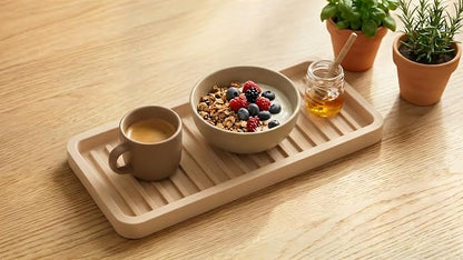 Happitasa Silicone Kitchen Sink Organizer Tray, Sponge Holder and Countertop Protector | Bathroom and Kitchen Soap Dish and Dispenser Tray (Sand Dollar, 9"x3.5", 5.6 Ounces)