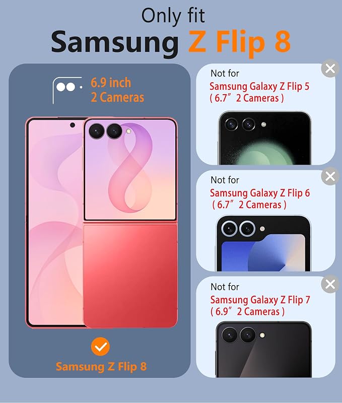 FNTCASE for Samsung Galaxy Z Flip 8 Case, Fit for Magsafe, Screen Protector | Hinge Protection, Translucent Matte, 18FT Military Grade Drop Proof, Protective Phone Cover, Light Pink