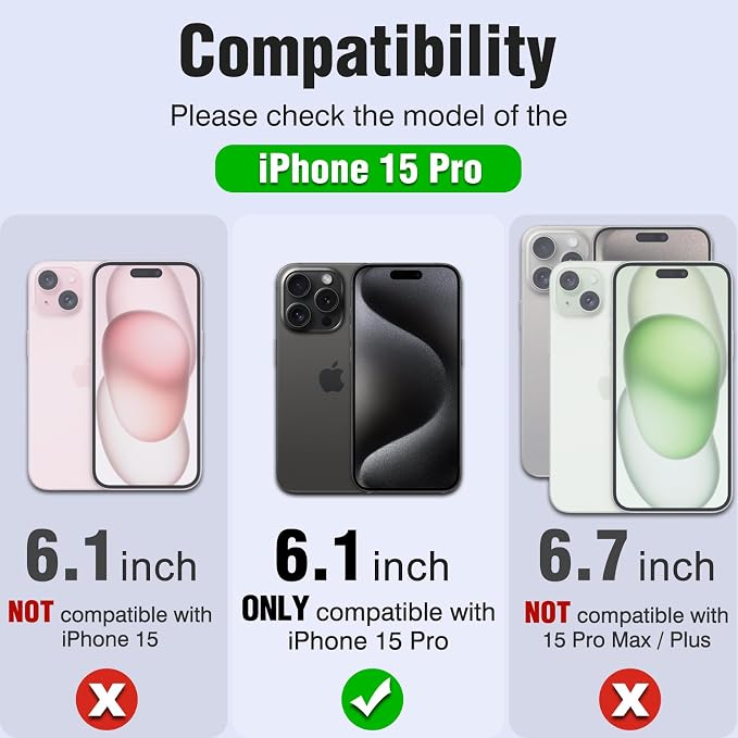 Nillkin for iPhone 15 Pro Case Silicone Upgraded[Compatible with MagSafe][Innovation Metal Camera Invisible Stand] Military Grade Protection Shockproof Phone Case for iPhone 15 Pro 6.1'' Black