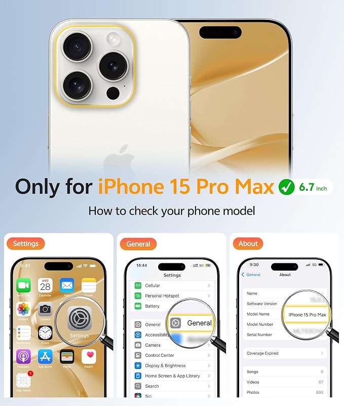 FNTCASE for iPhone 15 Pro Max Case: [Compatible with Magsafe] Translucent Matte Cases with [Full Camera Protection] [Screen Protector] Military Grade Shockproof Protective Phone Cover - Brown