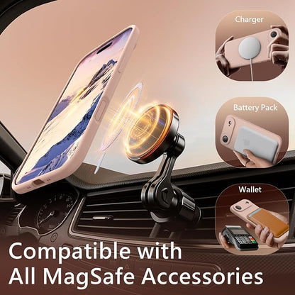 FireNova Magnetic for iPhone Air Case, Compatible with MagSafe, [Integrated Silicone Camera Control Button] [Camera Protection] Microfiber Lining Phone Case for iPhone 17 Air, 6.5", Pinksand