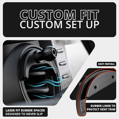 Tackform LINK Vent Phone Mount Compatible with 2016-2023 Toyota Tacoma and 2014-2021 Toyota Tundra | Aluminum | Zero Slip, Anti-Scratch | Universal Holder Compatible with iPhone, Galaxy, More | Yellow