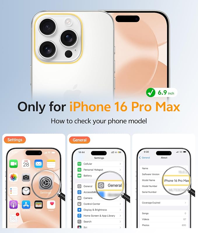 FNTCASE for iPhone 16 Pro Max Case, Fit for Magsafe, Glass Screen Protector | Anti Yellowing, Magnetic Phone Cases, 14FT Military Grade Drop Protection, Slim Shockproof Protective Cover, Clear