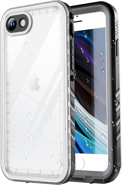 SPORTLINK Waterproof Case for iPhone SE 3rd 2022/iPhone SE 2nd 2020/iPhone 7/8 - Full Body Shockproof Dustproof Phone Screen Protector Rugged Waterproof Case for iPhone SE3/SE2/7/8 Clear