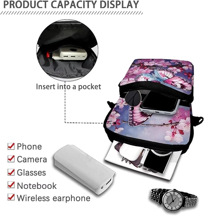 Men's Crossbody Bag, Small Cell Phone Wallet, Women's Shoulder Handbag, Travel Gym Bag
