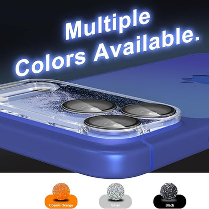 surundo for iPhone 17 Pro Camera Protector, Bling Glitter Camera Cover Design Flowing Liquid Quicksand, [Not Easy to Fall] [Strong Adsorption] 9H Tempered Glass Lens Cover Stylish Accessories