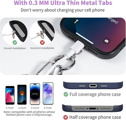 Tiostep Clip and Go Strap for Phone with Wallet Crossbody Phone Lanyard with Anti-Theft Zipper Pouch Detachable Quilted Wrist Wallet with RFID and ID Window for Daily Travel. Purple Large