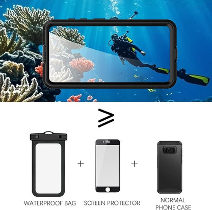 Losin Compatible with Galaxy S26 Plus Case Waterproof Magnetic [Compatible with MagSafe] [Drop Protection] [IP68 Underwater] Full Body Shockproof Protective Phone Case, Black