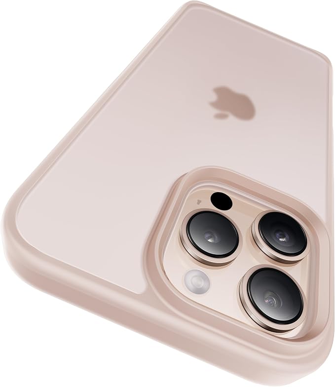 CASEKOO for iPhone 16 Pro Case, [Never Yellow Technology] [Mil-Grade Drop Protection] Translucent Slim Cover Women Men for iPhone 16 Pro Case Phone Case 6.1 inch, Rose Gold