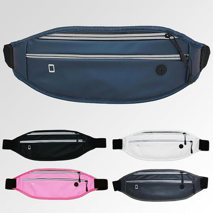 Running belt for Women &Men,Adjustable Exercise Waist Pack Reflective Running Belt for Sports Workout Cycling Hiking, Casual Hands-Free Wallets Phone Bag Fits All Phones(steelblue)