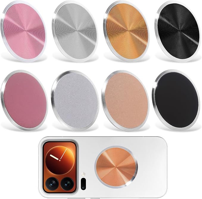 Phone Plate, 8 Pack Round Magnetic Plate 1.26 Inch (3.2cm) Universal Metal Disc for Magnetic Car Mount, Strong Adhesive Replacement Patch