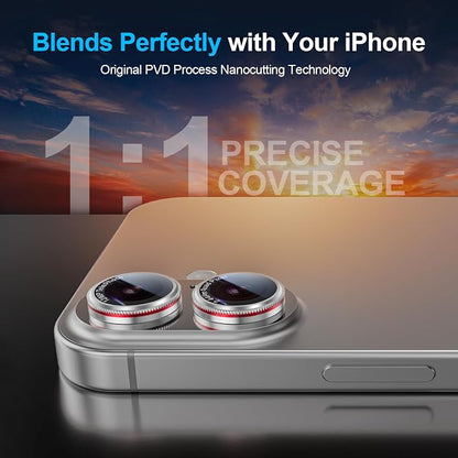 X-it 2-Pack Camera Lens Protector for iPhone 17/16/16 Plus, [Shatterproof & Impact Resistant] 9H High-Alumina Tempered Glass, Anti-Scratch, Dustproof, Strong Adsorption, Case Friendly, Ultra HD Clear