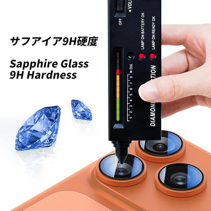 Camera Lens Protector for iPhone 17 Pro max, Alloy, Tempered Glass Screen Protection,2 pack Orange
