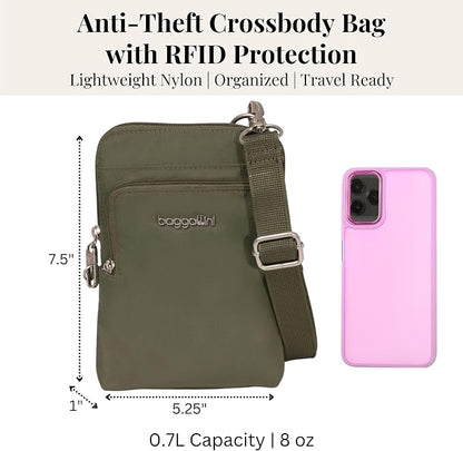 Baggallini Women's Securtex Anti-theft Activity Crossbody Bag