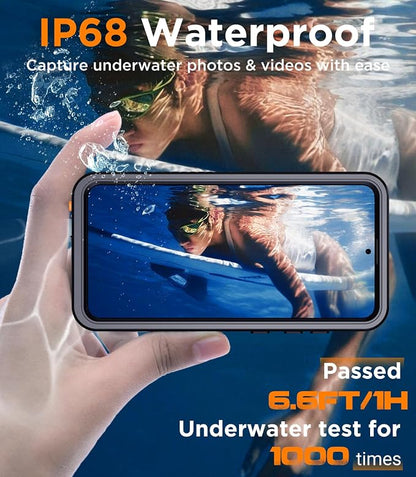 Temdan Compatible with Samsung Galaxy S25 Case Waterproof with Belt Clip Holster, Built-in Lens & Screen Protector Military Grade Shockproof Dropproof IP68 Underwater Full Body Phone Case