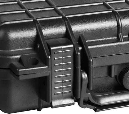Jack Boss 11.3x 7x 2.3 Inch Hard Case, Portable Weather Waterproof Protective Camera Case with Customizable Foam, Fit Use of Drones, Camera, Equipments, Black