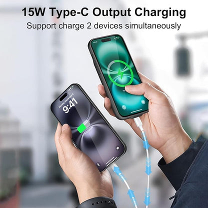 Battery Case for iPhone 16 - Slim Charging Case, Dual 15W Fast Charging- Enhanced 8600mAh Rechargeable Case Priority Charging Anti-Scratch Premium Protective Battery Charger Case for iPhone 16 (6.1")