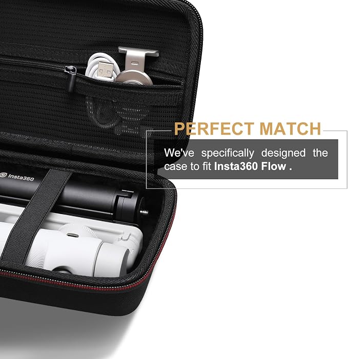 LTGEM Hard Travel Case Compatible with DJI Osmo Mobile SE/Osmo Mobile 7P/7/Osmo Mobile 6, Insta360 Flow/Flow Pro/Flow 2 Pro Foldable AI Phone Gimbal, hohem iSteady X3 SE Gimbal Stabilizer (Case Only)