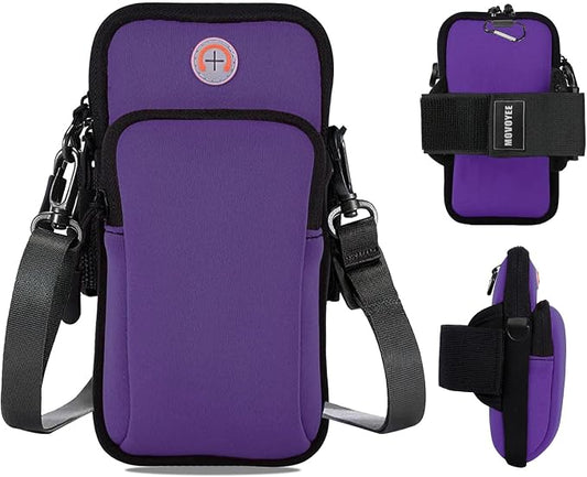 Phone Holder for Running Armband, Small Cell Phone Crossbody Bags for Women Kids, iPhone 17 16 16e 15 14 13 12 11 Pro Max Xs Xr X Plus Mini Galaxy Ultra S26 Key Pouch Workout Sports Arm Bands