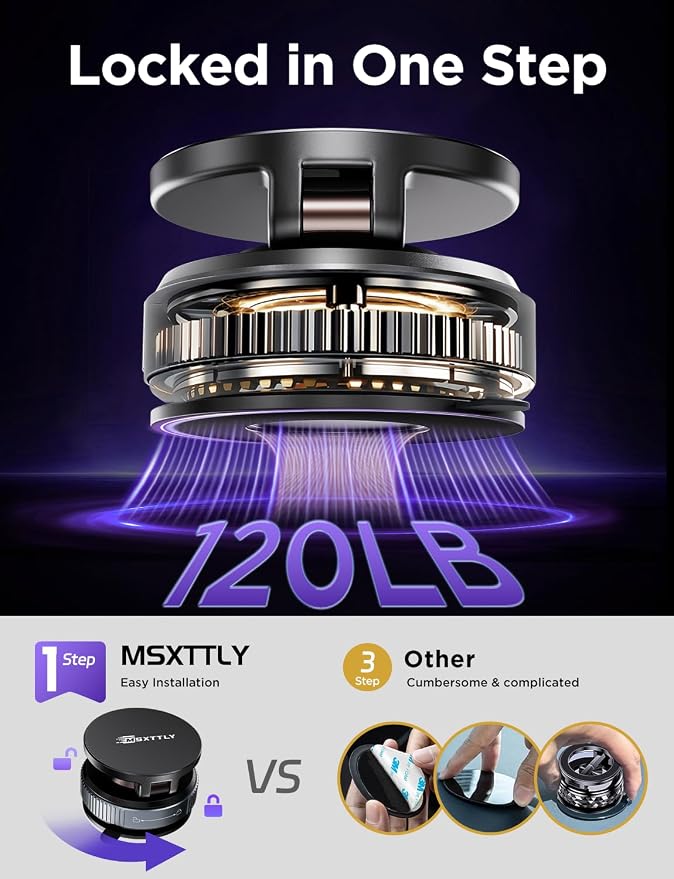 Car Phone Holder Magnetic Phone Mount for Car 360°Adjustable 2026 Phone Holders for Your Car Travel Gifts Cell Phone Car Mount Compatible for iPhone 17 Pro Max 16 15 14 13 12 Air Plus