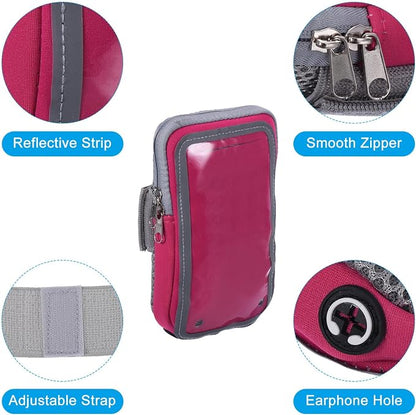 PATIKIL Phone Arm Bands for Running, Running Phone Holder Carrier Armband Cell Phone Holder for Runners, Rose