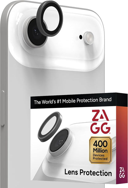 ZAGG iPhone Camera Lens Protector for iPhone Air - Silver, Camera Ring, Maximum Impact & Scratch Protection, Anti-Reflective Technology, Smudge-Resistant, Precise Fit, Glass Elite