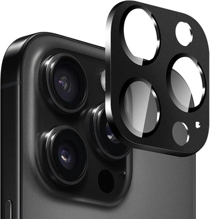SAHARA - Ultra-Strong Camera Lens Protector for iPhone 16 Pro/16 Pro Max (2-Pack), Black, (ZD00161)