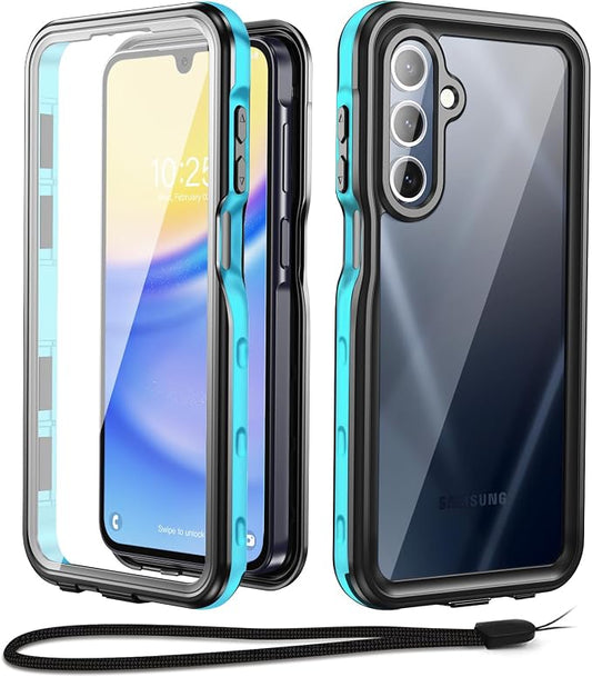 Beasyjoy for Samsung Galaxy A15 5G Case Waterproof, IP68 Underwater with Built-in Screen Protector, Full Body Military Grade Shockproof Dustproof Protective Rugged Cover, Blue