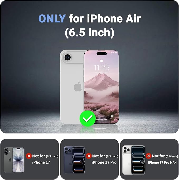 jaroco Magnetic for iPhone Air Case, [Compatible with MagSafe][Military Grade Drop Protection][Heavy Duty Protection][Non-Slip][Shockproof] 2-Layer Durable Bumper Phone Case 6.5''-Pink