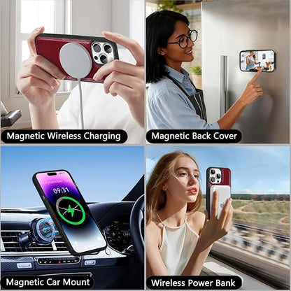 Wallet Case for iPhone 14 Pro Max with Card Holder/Crossbody Wallet/Strap| RFID Blocking | Magnetic | Kickstand | Detachable | PU Leather Phone Case for iPhone 14 Pro Max,6.7 in,Wine Red