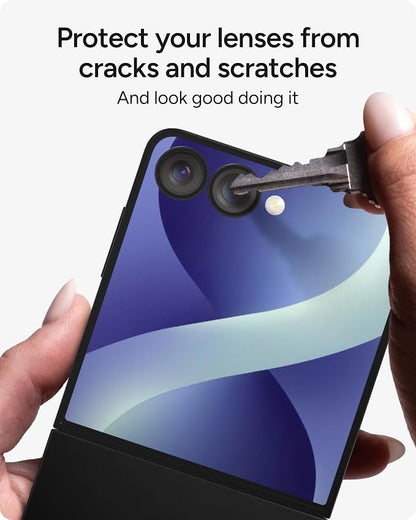ZAGG Glass Elite Samsung Galaxy Z Flip8 Camera Lens Protector | Anti-Reflective, 5X Stronger Impact & Scratch Resistant Aluminosilicate Glass - Easy Installation, Smudge-Free Surface
