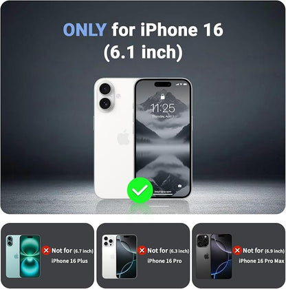jaroco Magnetic for iPhone 16 Case, [Compatible with MagSafe][Military Grade Drop Protection][Heavy Duty Protection][Non-Slip][Shockproof] 2-Layer Durable Bumper Phone Case 6.1''-Gray