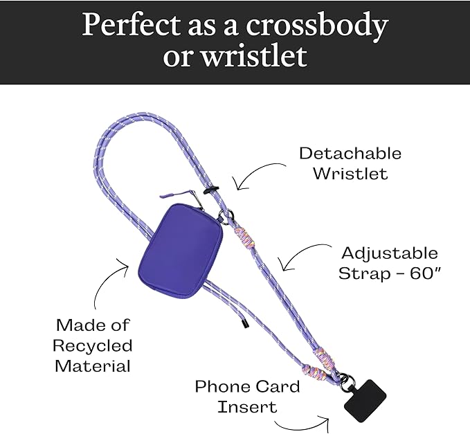 Save the Girls Active Rope Clip and Go Phone Strap – Cell Phone Lanyard for Life on the Move