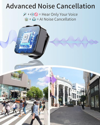 Wireless Lavalier Microphone for iPhone:JXJXQU Mic with Smart Noise Reduction, Reverb Effect, 30H+ Battery Life - Ideal for Video Recording/Podcasting/Streaming - Suitable for Vloggers and Streamers