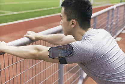 【Bone】 Run Tie Running Armband Phone Holder, Cell Phone Arm Band for iPhone 14 13 12 11 Pro Max Mini XS XR X 8 7 6 Plus Samsung Galaxy S10 S9 Smartphone (Combo Set/Black/ 6.3-7.5"+ 7.9-9.8"+ 9.8-14")