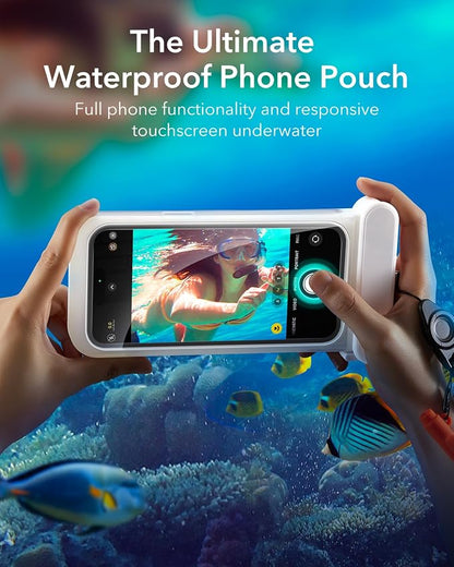 ESR Waterproof Phone Pouch for iPhone 15 Pro Max /14 Pro Max, Underwater Touch Sensitivity, IPX8 Floating Waterproof Cellphone Case with Lanyard, Dry Bag for Snorkeling, Clear