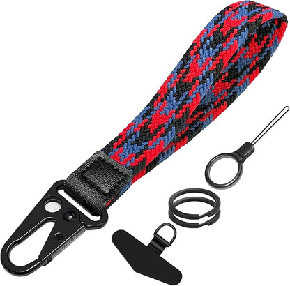 Stretchy Wristlet Keychain, Wrist Lanyard Strap Key Chain Holder to Hold Keys Wallet Phone ID Badge for Men Women