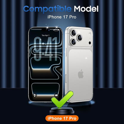 UniqueMe for 3 Pack iPhone 17 Pro Camera Lens Protector - [Drop Protection] [Case Friendly] 9H Tempered Glass Camera Cover Screen [Update New Version] - All Silver