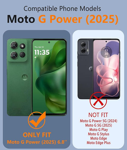 FNTCASE for Motorola Moto G-Power-5G-2025 Case: Frosted Translucent Matte Slim Protective Phone Case - Shockproof Non Slip Anti-Fingerprint Hard Rugged Cell Cover (6.8 Inch/Black)