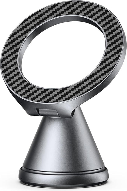 Detachable Magnetic Phone Holder for Car & Gym - All Aluminum Alloy Base Stays on Car Dashboard, Portable Phone Mount for iPhone 12/13/14/15/16/17 Series