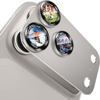 Goton Compatible for iPhone 17 Pro Camera Lens Protector, 1-Pack Aluminum Alloy Metal Cover with HD Tempered Glass, Pro Camera Style, Shatter-Resistant, Scratch-Proof, Case Friendly