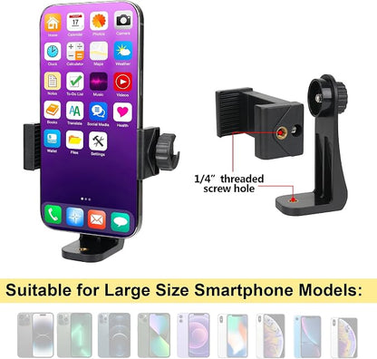 Ergonomic Anti-Falling Cell Phone Vlogging Hand Grip Stabilizer Smartphone Holder Rig Mount Video Kit w/Safety Strap Portable Selfie Stick for iPhone Samsung (Landscape+Portrait)-Mic/Light Adapter