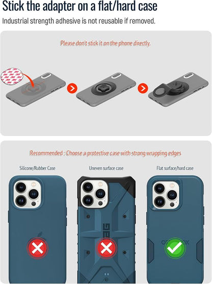 sincetop Bike Phone Mount,Mountain Bicycle Stem Phone Holder-Aluminum Handlebar Mini Phone Clip,Gravel/MTB/Road EBike Cycling Cell Phone Clamp,Quick Release Attach/Detach-Black【Series C-1st Gen】