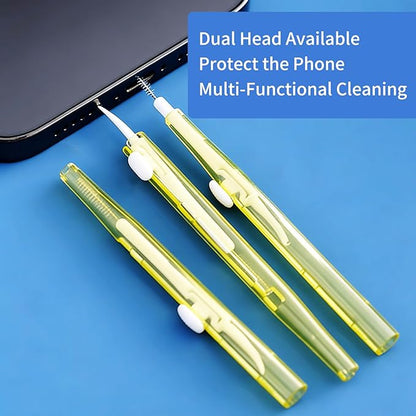 10 Pcs Cell Phone Cleaning Kit,Charging Port Cleaner,Dual Sided Anti Clogging Nylon Brushes,Suitable for Clean Phone Charging Port,Phone Speaker, AirPods,Tablet Camera,Other Electronics