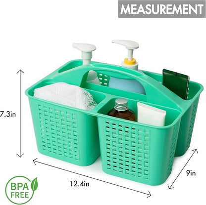 Tiawudi Portable Shower Caddy, Caddy Organizer with Handle, Plastic Shower Basket Hold Soap, Shampoo, Hair Supplies and Beauty Products, Cleaning Supplies Organizer for Home, Dorm, Shelf and Cabinet
